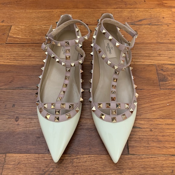 valentino rockstud flats